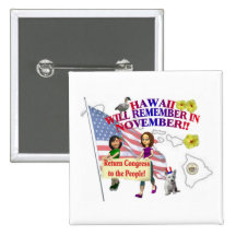 Hawaii - Return Congress to the People! Pinback Button