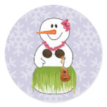 Hawaii Snow Woman Stickers
