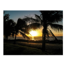 Hawaii Sunset Sharks Cove Postcard