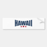 Hawaii Three Stars Design Bumper Stickers
