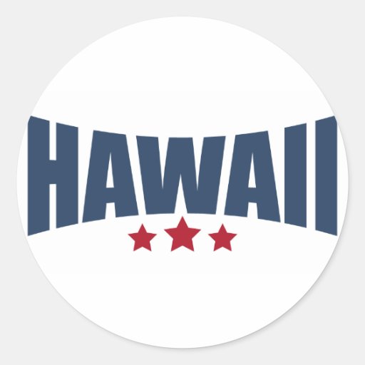 Hawaii Three Stars Design Stickers