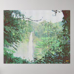 Hawaii waterfall Oil Painting posters