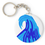 Hawaii wave key chain keychains