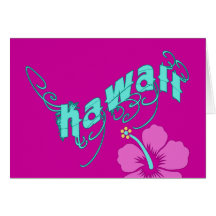 Hawaii with Hibiscus Products Cards