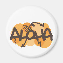 HAwaiian - Aloha graffiti style Fridge Magnets