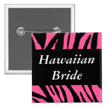 Hawaiian Bride Button