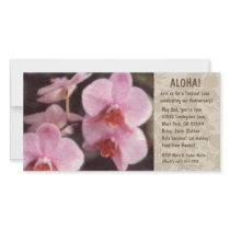 Hawaiian Floral Luau Invitations