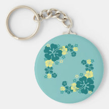 Hawaiian Flowers Keychains