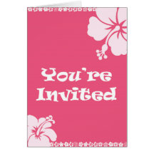 Hawaiian Invitation Greeting Cards