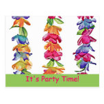 Hawaiian Leis on Postcard - PartyTime!