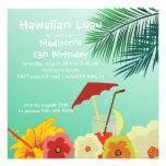 Hawaiian Luau Birthday Party Invitation