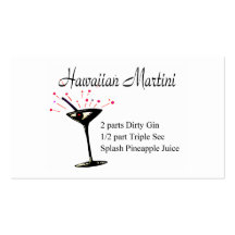 Hawaiian Martini Business Card Templates