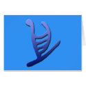 Hawaiian Outrigger Petroglyph Card