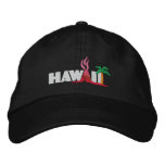 Hawaiian Palm Trees and Volcanos Embroidered Cap embroidered hats