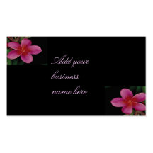 Hawaiian Plumeria Profile Card Business Card