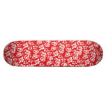 Hawaiian Red Flower Skate Deck