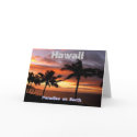 Hawaiian sunset card