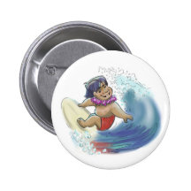Hawaiian surfer button