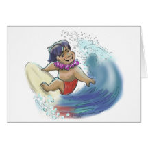hawaiian surfer cards