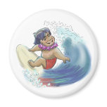 Hawaiian Surfer Fridge Magnet