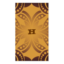 Hawaiian Tribal Brown Yellow Business Card