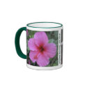 Hawaiian Tropical Plumeria & Hibiscus Mugs