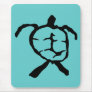 Hawaiian Turtle - black Mouse Pad