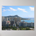 Hawaii's Waikiki and Diamond Head posters