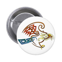 Hawk Pinback Buttons