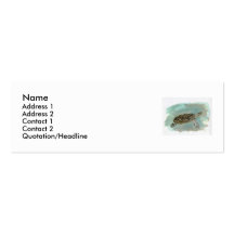 Hawksbill Sea Turtle profile card Business Cards
