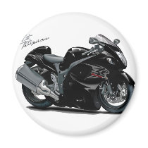 Hayabusa Black Bike Refrigerator Magnets
