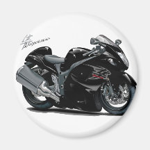 Hayabusa Black Bike Refrigerator Magnets