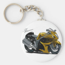 Hayabusa Gold Bike Keychains