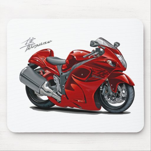 Hayabusa Red Bike Mouse Pads