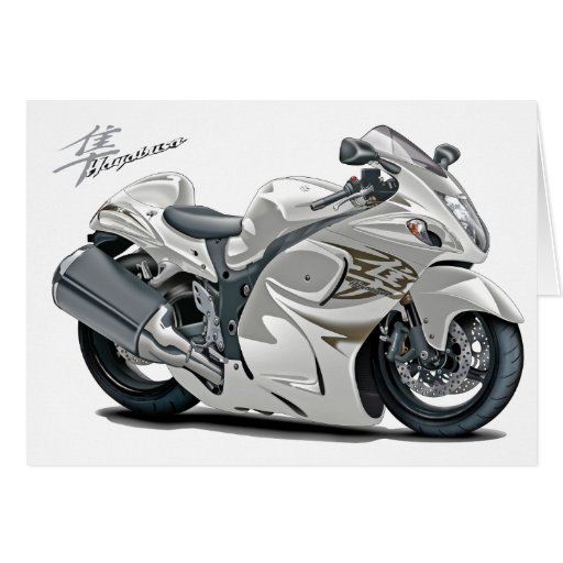 Hayabusa White Bike Card