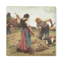 Haymaking, 1880 fridge magnet