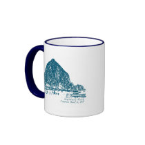 Haystack Rock Illustration Mug