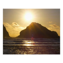 Haystack Sunset Photo print