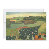 Haystacks in Brittany, Potato Field; Paul Gauguin