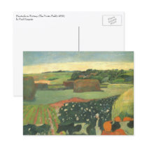 Haystacks in Brittany, Potato Field; Paul Gauguin