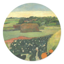 Haystacks in Brittany, Potato Field; Paul Gauguin