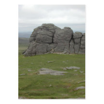 Haytor. Rocks in Devon England. Business Card Template