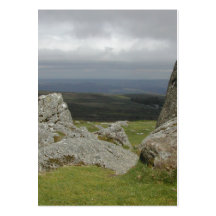 Haytor. Rocks in Devon England. Business Card Templates