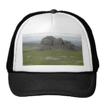 Haytor. Rocks in Devon England. Hats