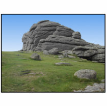 Haytor. Rocks in Devon England. On White. Photo Cut Out
