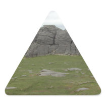 Haytor. Rocks in Devon England. Triangle Sticker