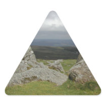 Haytor. Rocks in Devon England. Triangle Sticker