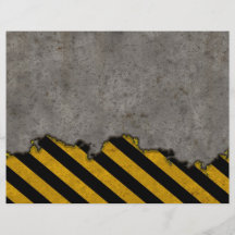 Hazard Striped Stone Texture Flyer