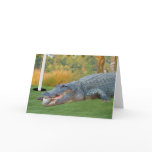 Hazardous Lie Golfing Alligator Card