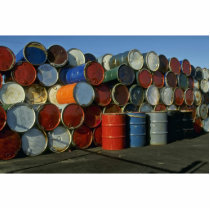 Hazardous waste barrels photo cut out